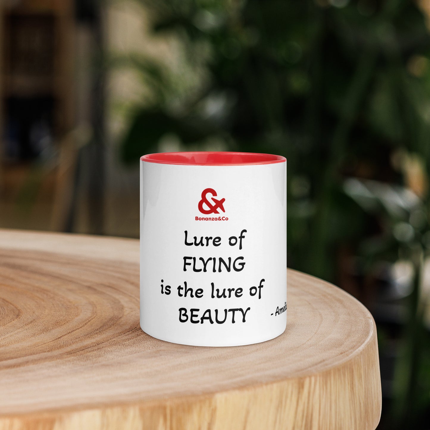 Mug phrase Earhart en anglais pour les fans d'aviation