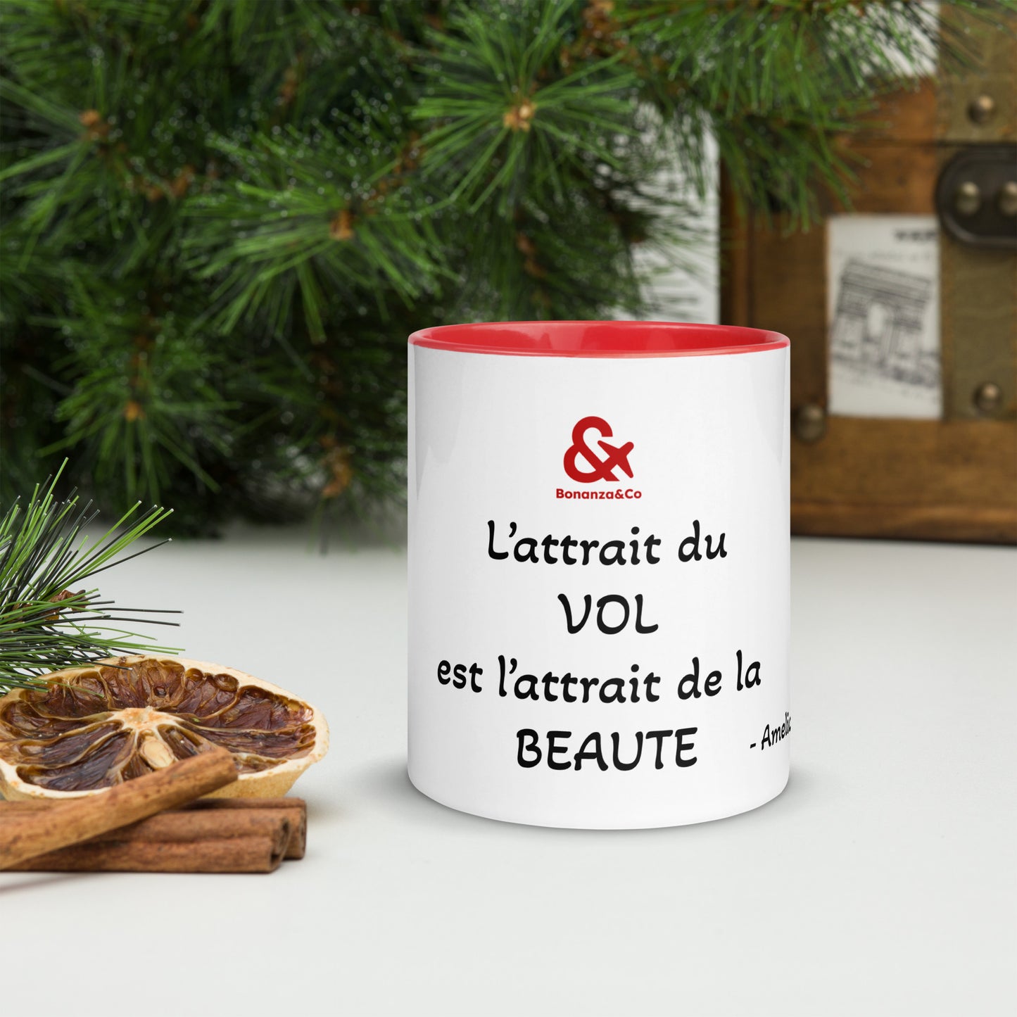 Mug phrase Earhart en français pour les fans d'aviation