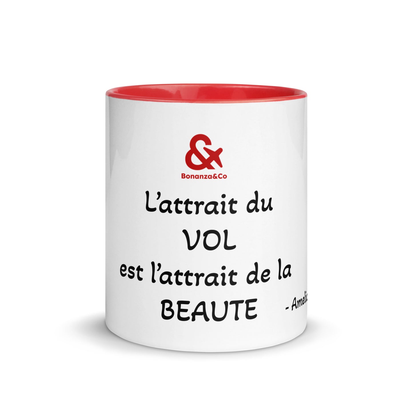 Mug phrase Earhart en français pour les fans d'aviation