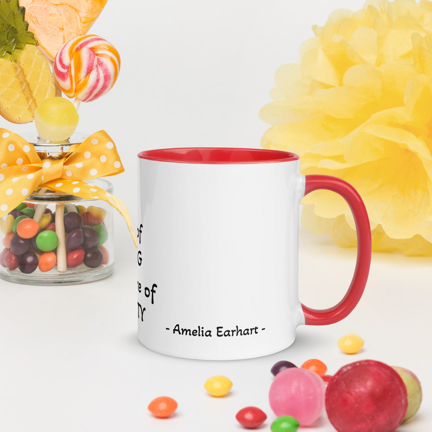 Mug phrase Earhart en anglais pour les fans d'aviation