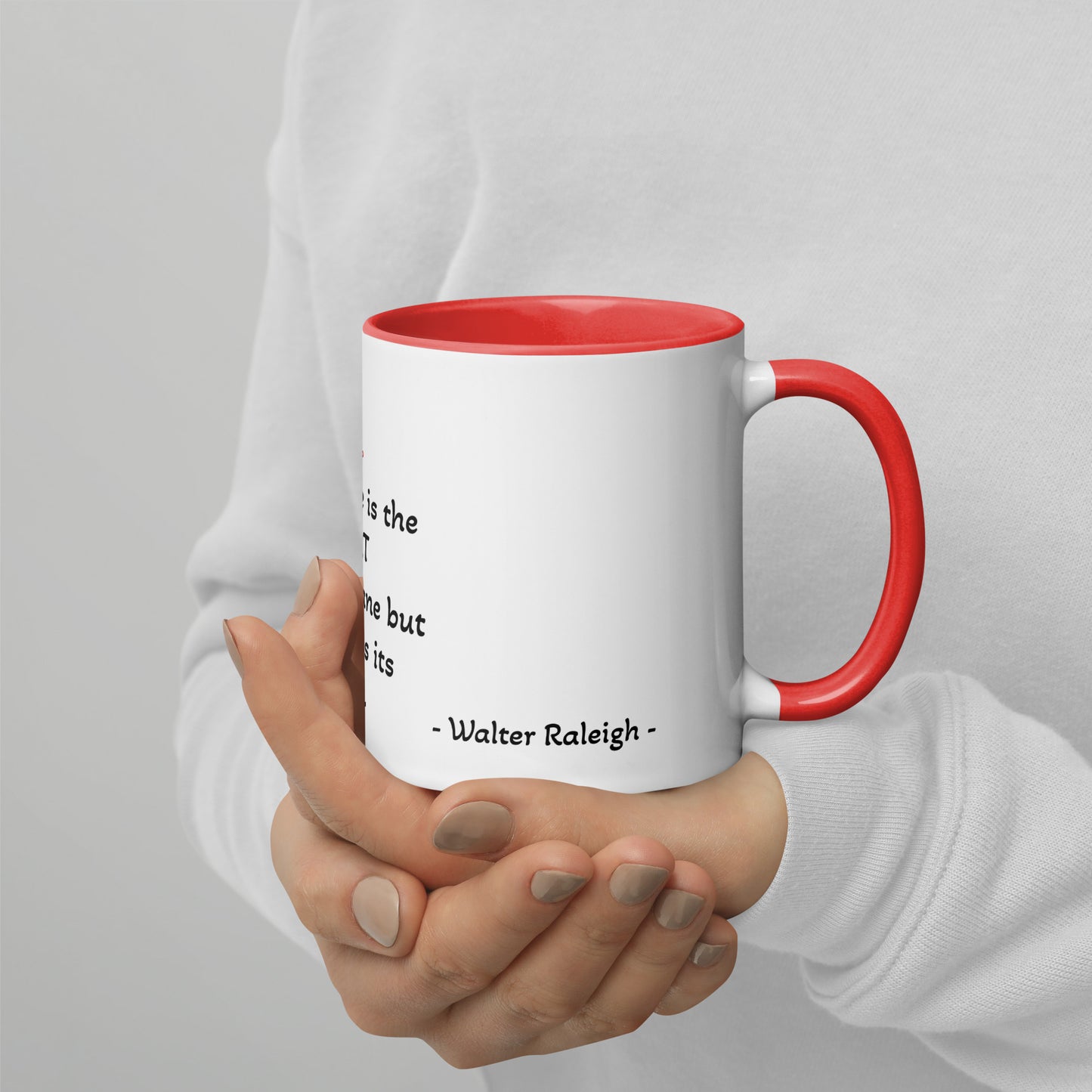 Mug phrase Raleigh en anglais pour les fans d'aviation