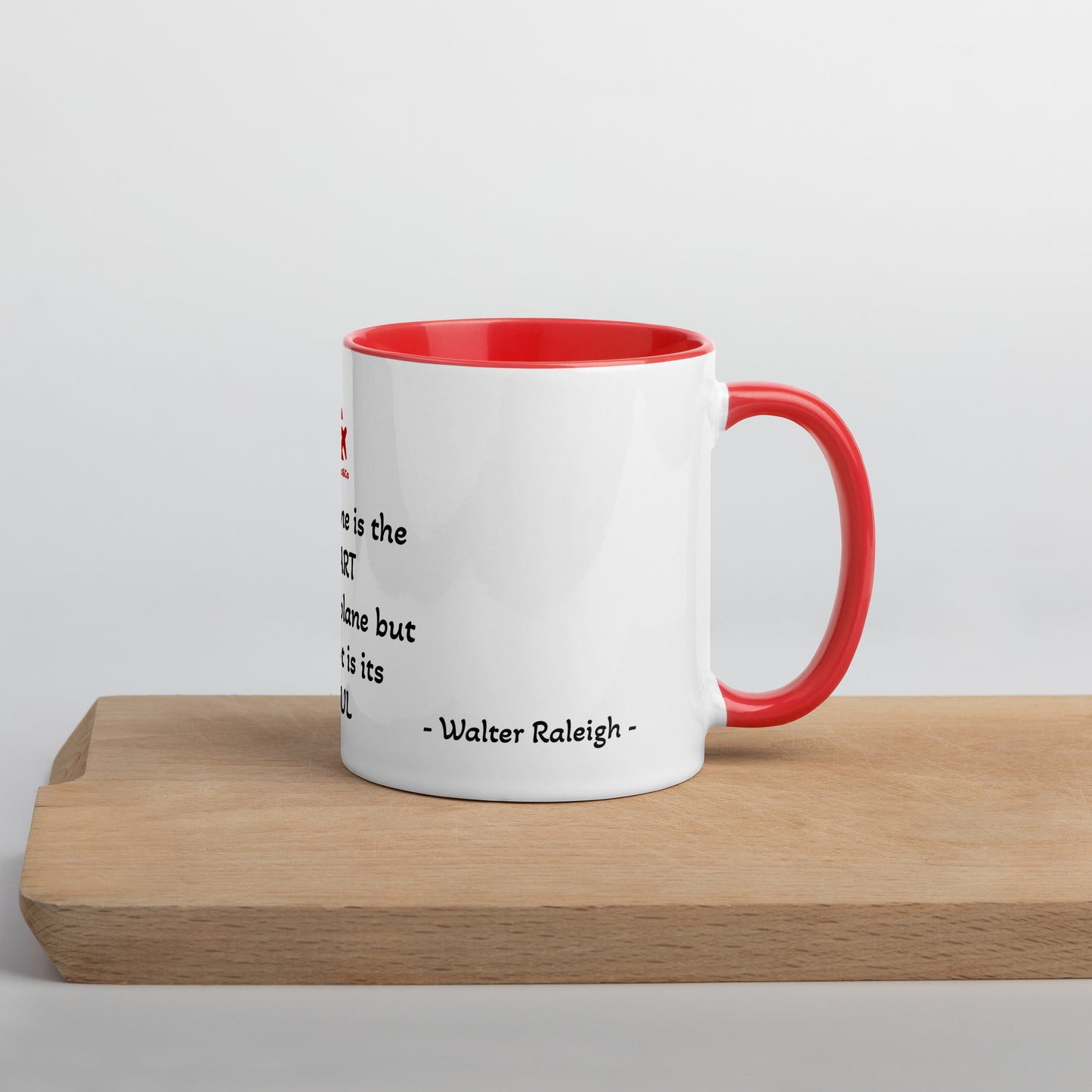 Mug phrase Raleigh en anglais pour les fans d'aviation