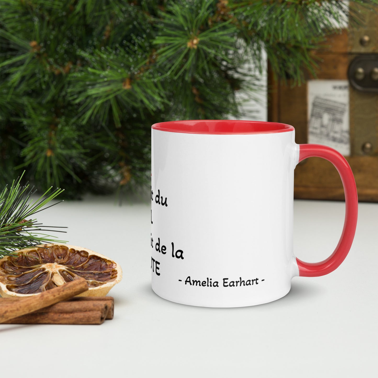 Mug phrase Earhart en français pour les fans d'aviation