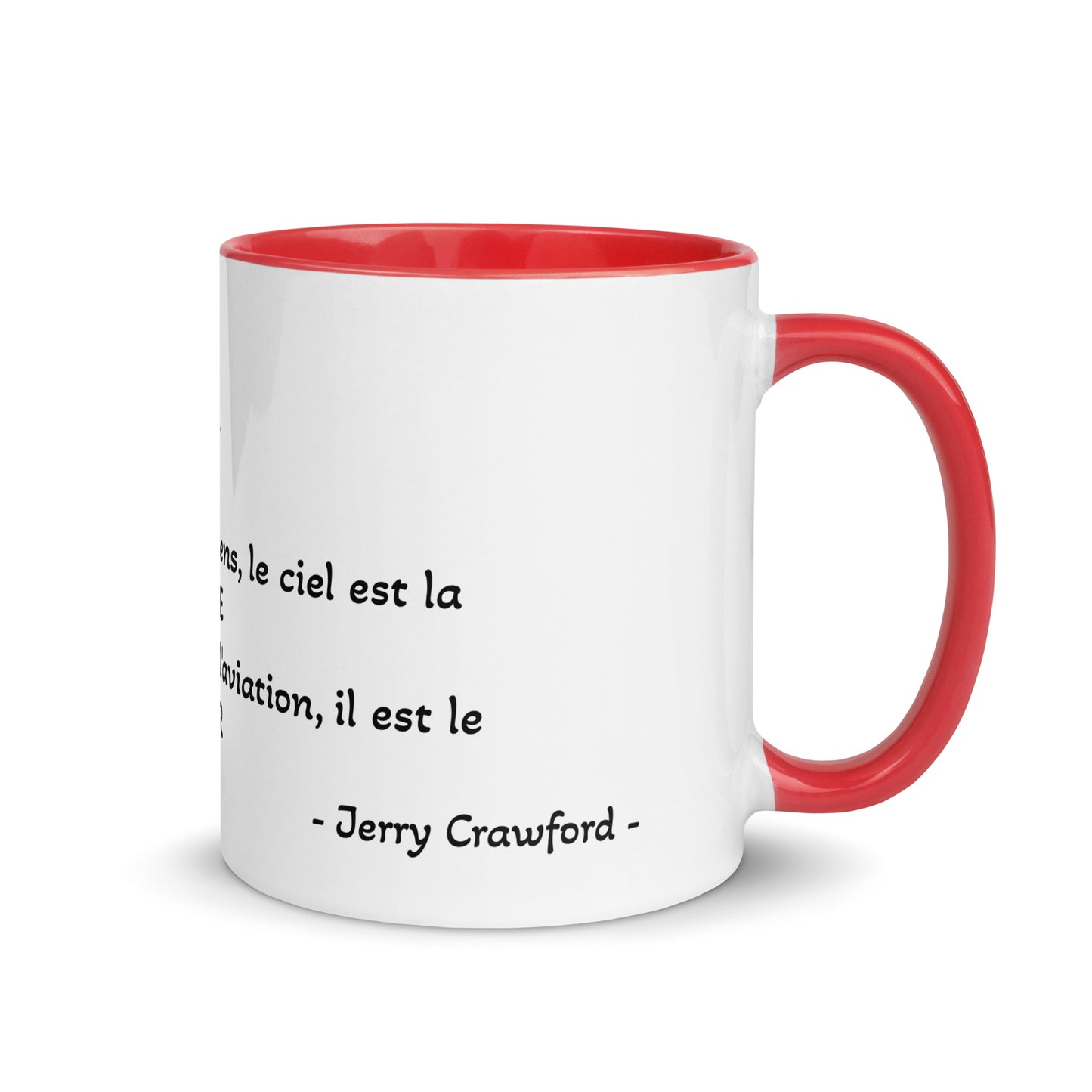 Mug phrase Crawford en français pour les fans d'aviation